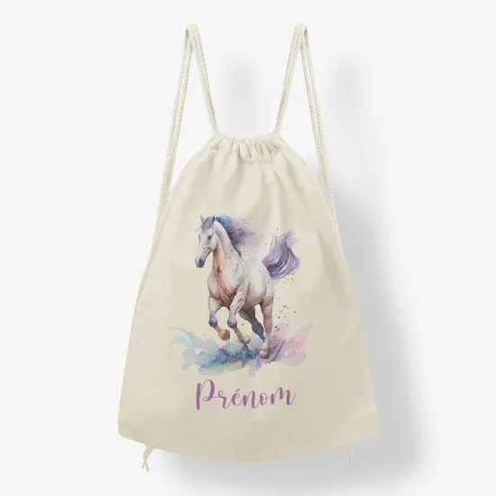 Personalized Drawstring Backpack for Kids - Horse