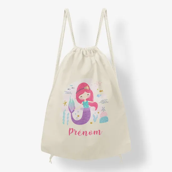 Personalized Drawstring Backpack for Kids - Siren