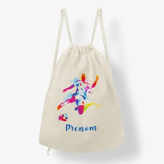 Personalized Drawstring Backpack for Kids - Soccer player