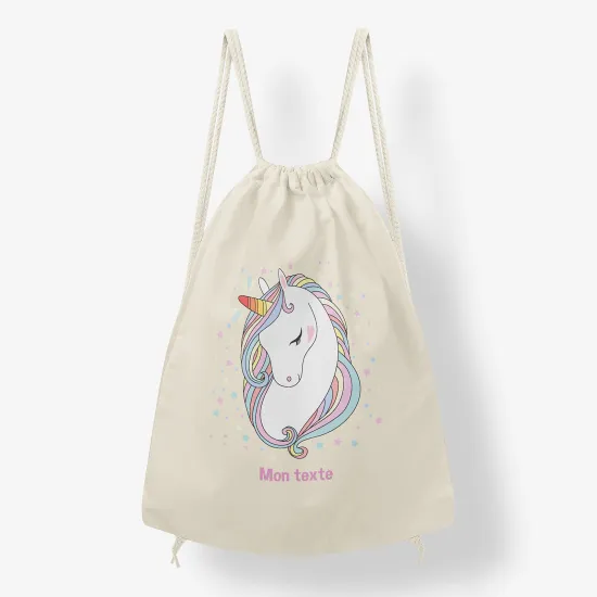 Personalized Drawstring Backpack for Kids - Unicorn