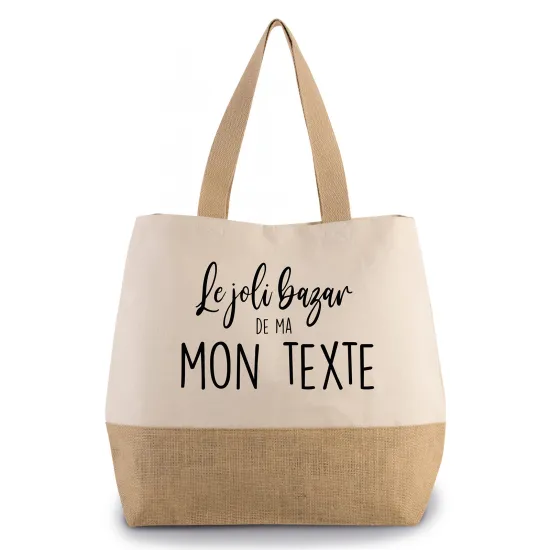 Grand Sac Coton et Jute - Le joli bazar de ma