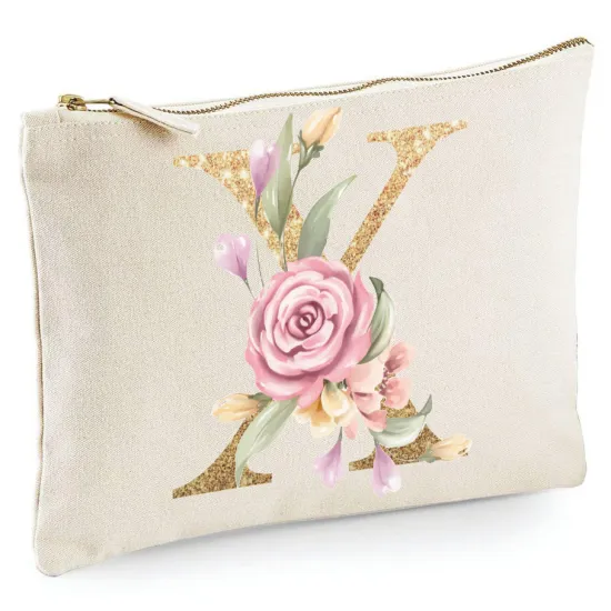 Personalized Monogram Pencil / Pouch - Letter X