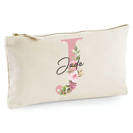 Personalized Monogram Pencil / Pouch - Letter J