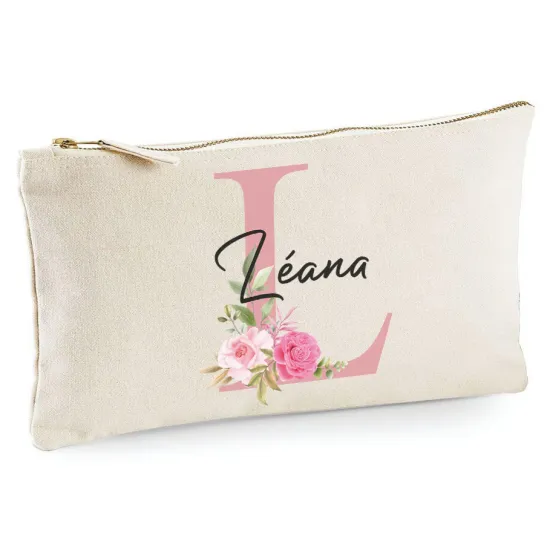 Personalized Monogram Pencil / Pouch - Letter L