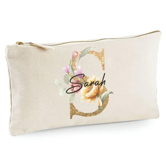 Personalized Monogram Pencil / Pouch - Letter S