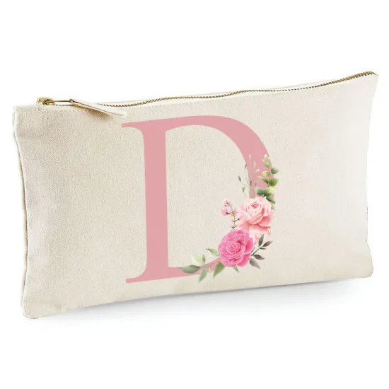 Personalized Monogram Pencil / Pouch - Letter D