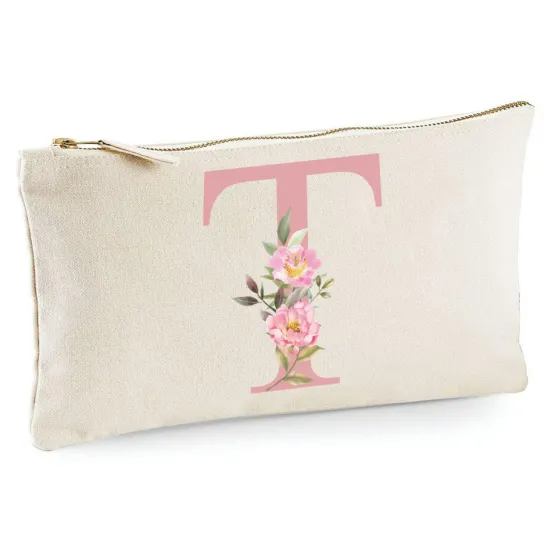 Personalized Monogram Pencil / Pouch - Letter T