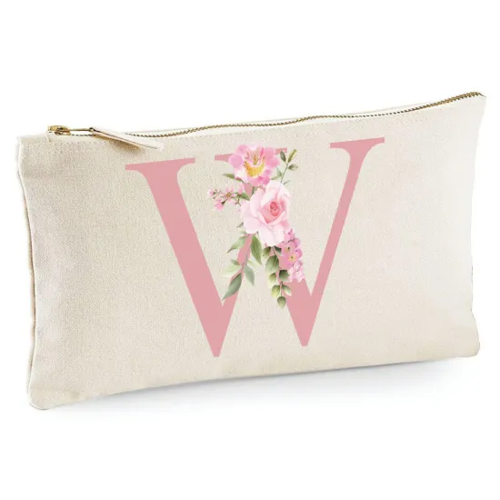 Personalized Monogram Pencil / Pouch - Letter W