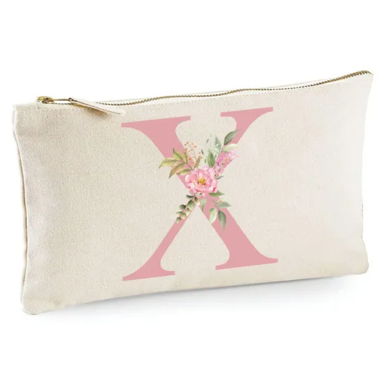 Personalized Monogram Pencil / Pouch - Letter X