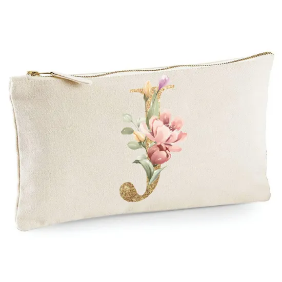 Personalized Monogram Pencil / Pouch - Letter J