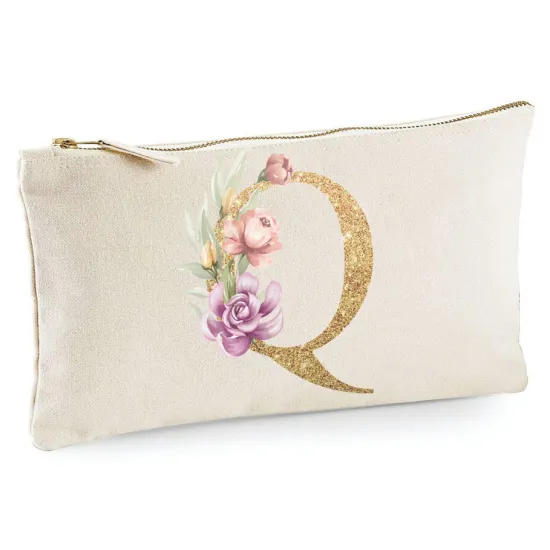 Personalized Monogram Pencil / Pouch - Letter Q