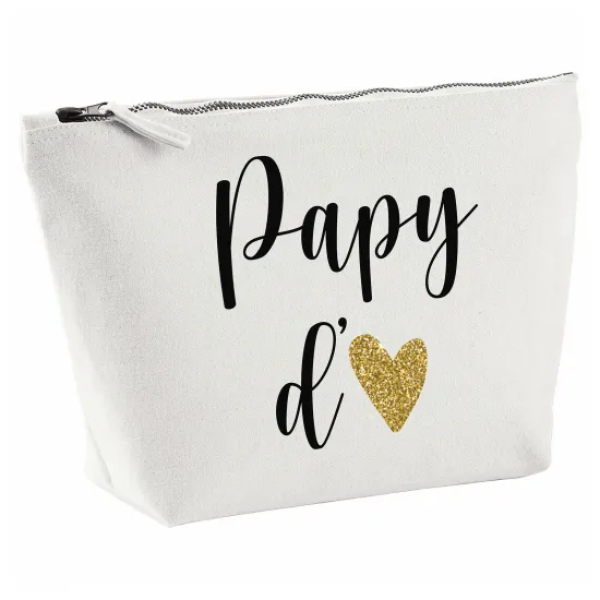 Pochette en toile 28x18 cm - Papy d'amour