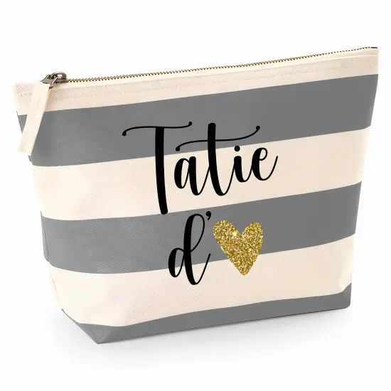Pochette Nautical a rayures bleues gris - Tatie d'amour