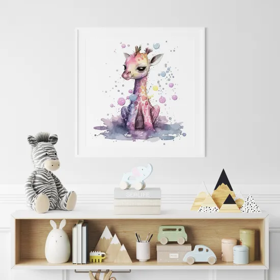 Poster for Kids - Colorful giraffe
