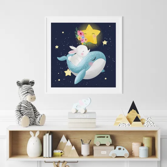 Poster for Kids - Whale Rabbit
