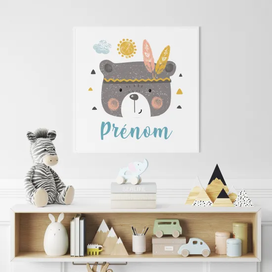 Personalized Poster for Kids - Indian Bear