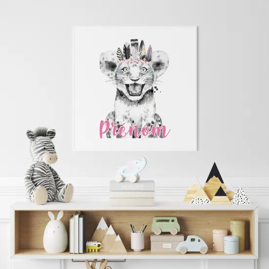 Personalized Poster for Kids - Indian Lion