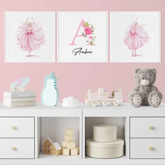 Pósters trípticos para niños - Infantil personalizado - Bailarinas