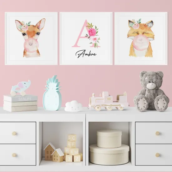 Pósters trípticos para niños - Infantil personalizado - Animales