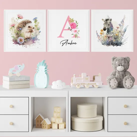 Pósters trípticos para niños - Infantil personalizado - Animales