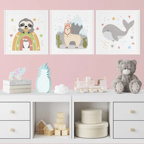 Pósters trípticos para niños - Infantil personalizado - Animales