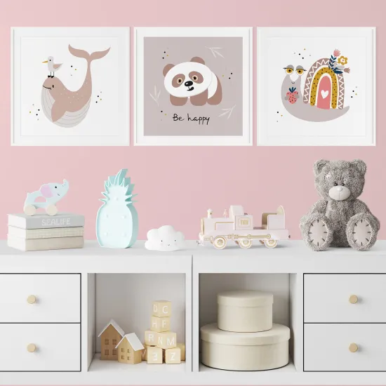 Pósters trípticos para niños - Infantil personalizado - Animales