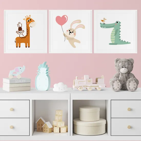 Pósters trípticos para niños - Infantil personalizado - Animales