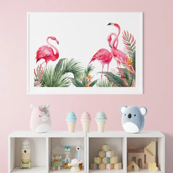 Poster / Affiche enfants - Flamants roses