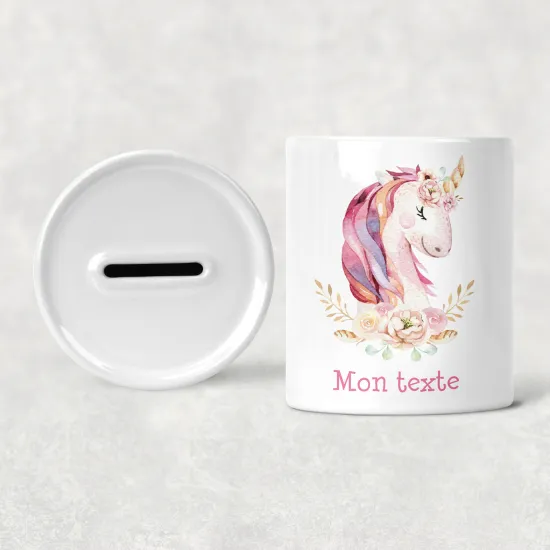 Hucha para niños personalizada - Infantil - Unicornio