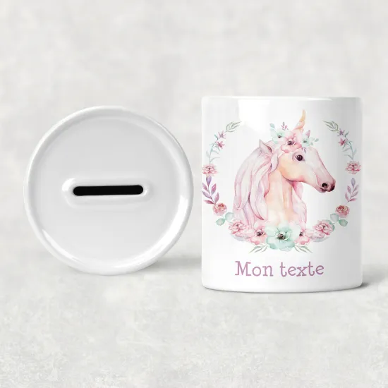 Hucha para niños personalizada - Infantil - Unicornio