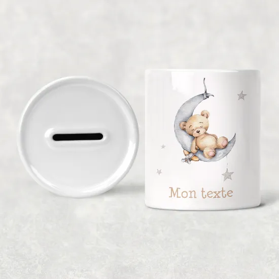 Tirelire Enfants - Ourson Lune