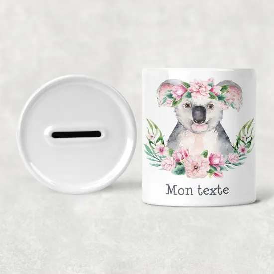 Hucha para niños personalizada - Infantil - Koala Flores