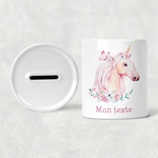 Hucha para niños personalizada - Infantil - Unicornio