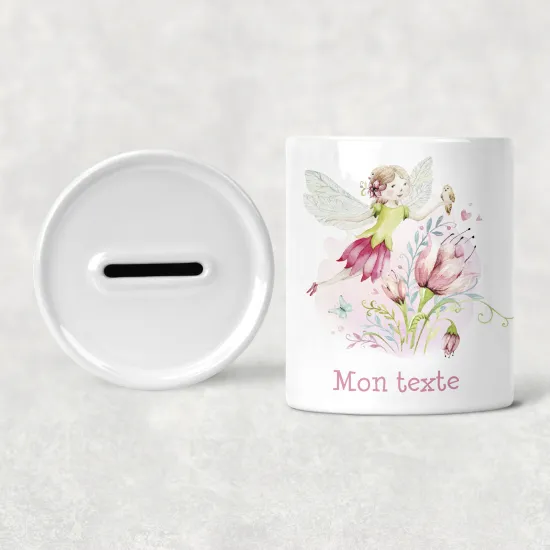 Hucha para niños personalizada - Infantil - Hada Flores