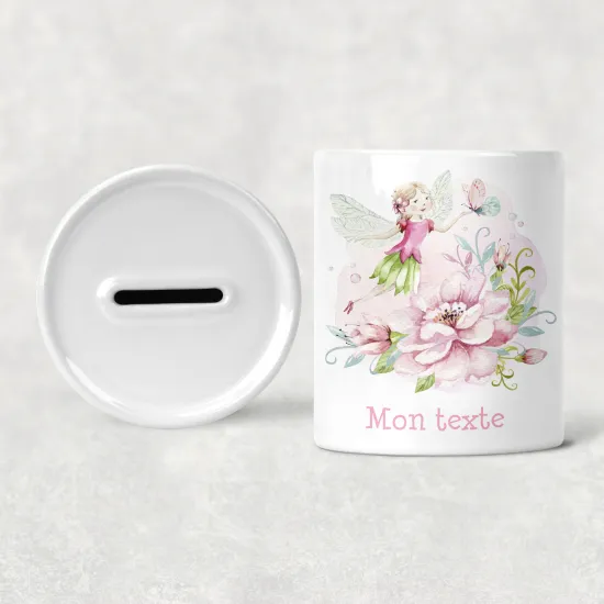 Hucha para niños personalizada - Infantil - Hada Flores