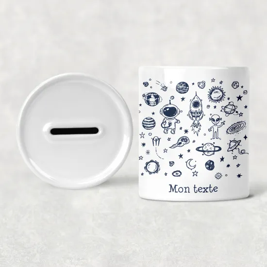 Personalized Kids / Children's Piggy Bank - Galaxy