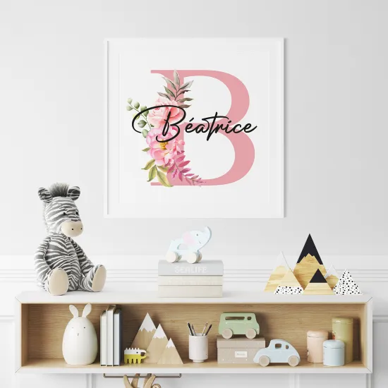 Personalized Monogram Poster - Letter B