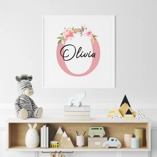Personalized Monogram Poster - Letter O