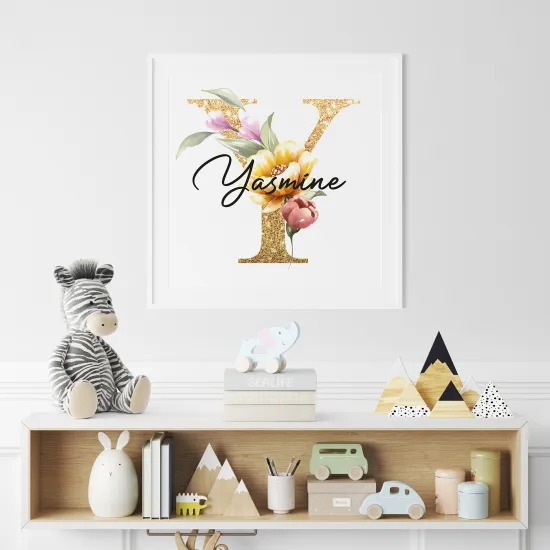 Affiche / Poster Monogramme Carrée - Lettre Y