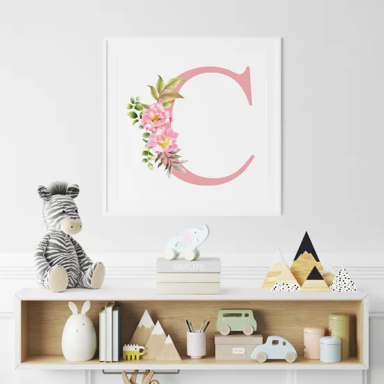 Personalized Monogram Poster - Letter C