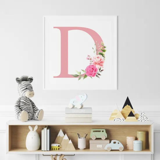 Personalized Monogram Poster - Letter D