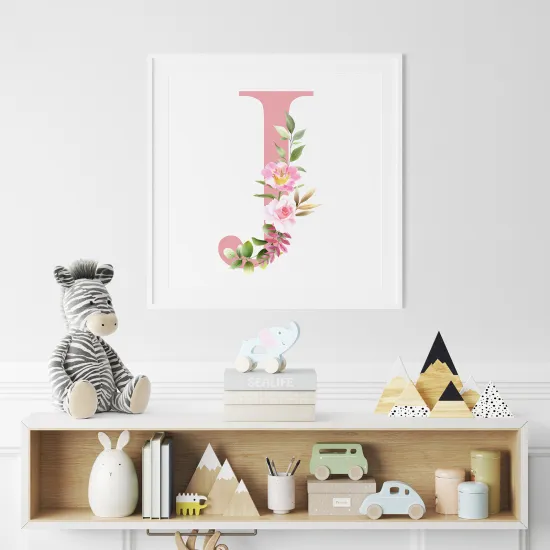 Personalized Monogram Poster - Letter J