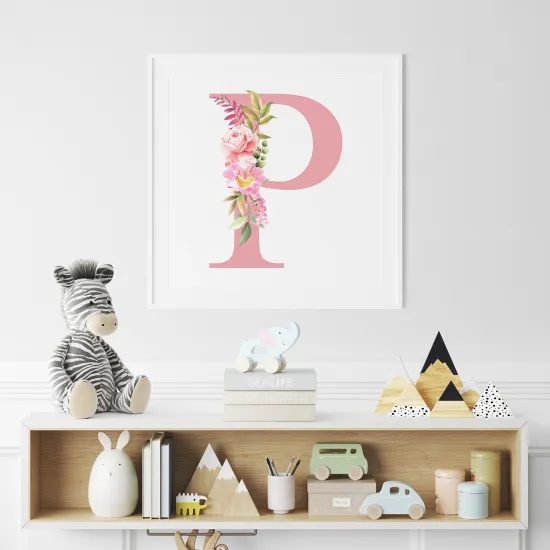 Personalized Monogram Poster - Letter P