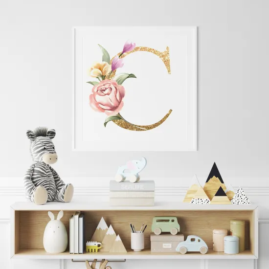Personalized Monogram Poster - Letter C