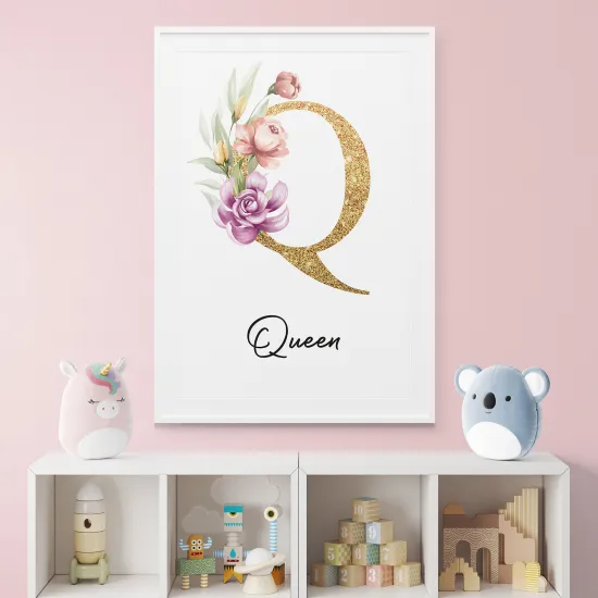 Personalized Monogram Poster - Letter Q