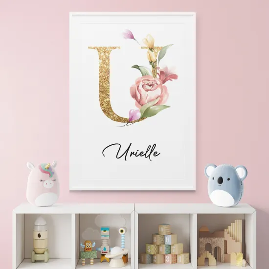Personalized Monogram Poster - Letter U