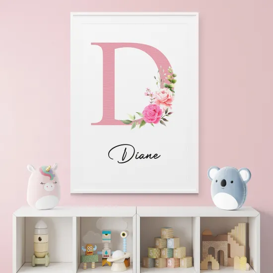 Personalized Monogram Poster - Letter D