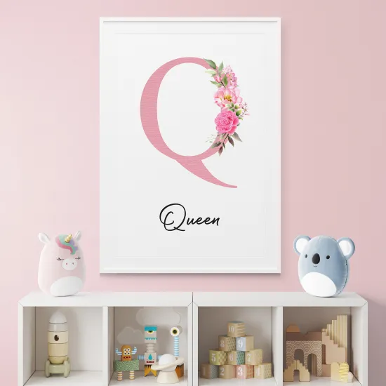 Personalized Monogram Poster - Letter Q