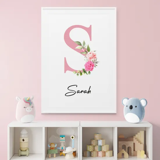 Personalized Monogram Poster - Letter S