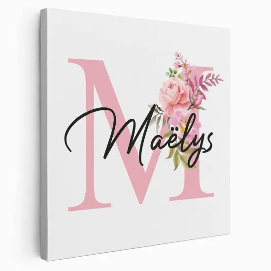 Personalized Monogram canvas print - Letter M